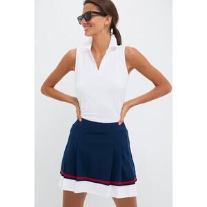 TUCKERNUCK SPORT White Sleeveless Performance Jersey Caroline Polo Size S NWT